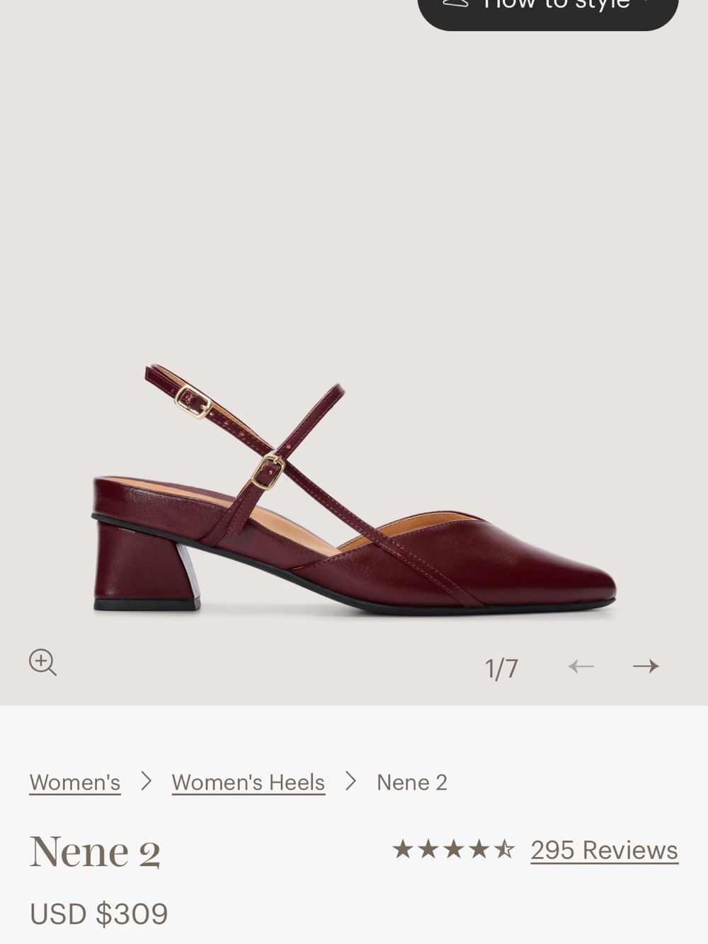 Bared Footwear Dark Brown Leather Low Block Heel Slingback - Picture 4 of 8